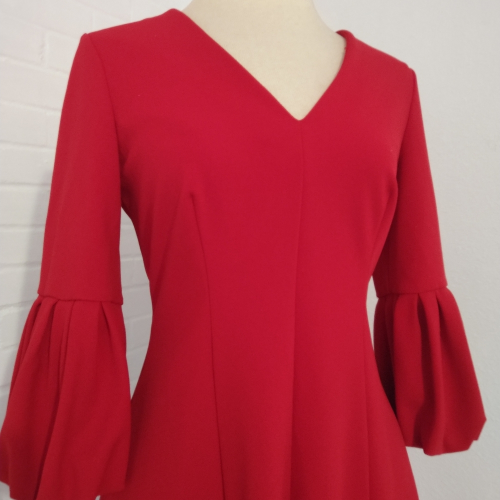 Calvin Klein Red Flirty Dress 4 A-2